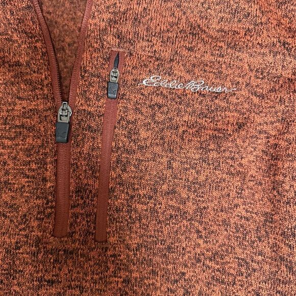 Eddie Bauer Burnt Orange Quarter-Zip Pullover - Picture 5 of 11